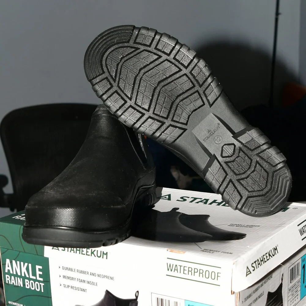 Staheekum Men's‎ Ankle Rain Boots Black